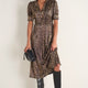 Paulina Dress - Leopard Metallic
