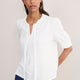 Paulina Jersey Tie Neck T-Shirt - White