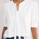 Paulina Jersey Tie Neck T-Shirt - White