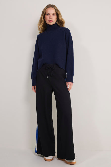 Penny Ponte Palazzo Trouser - Black