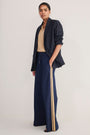 Penny Ponte Palazzo Trouser - Midnight/Sand