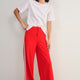 Penny Ponte Trouser - Red/Ivory