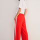 Penny Ponte Trouser - Red/Ivory
