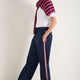 Penny Ponte Trouser - Midnight/Merlot