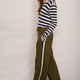 Penny Ponte Wide Leg Trouser - Khaki