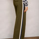 Penny Ponte Wide Leg Trouser - Khaki