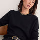 Philippa Wool Cotton Jumper - Black
