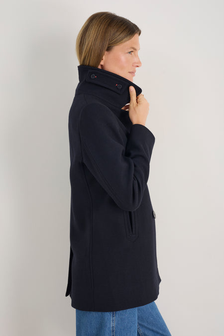 Philippa Pea Coat - Dark Midnight