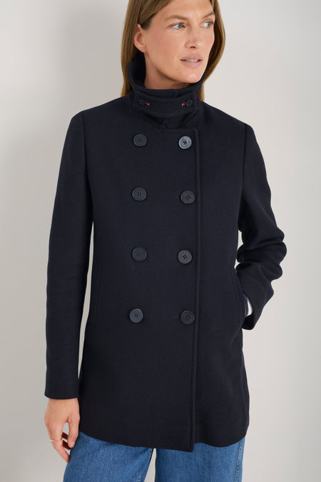 Philippa Pea Coat - Dark Midnight