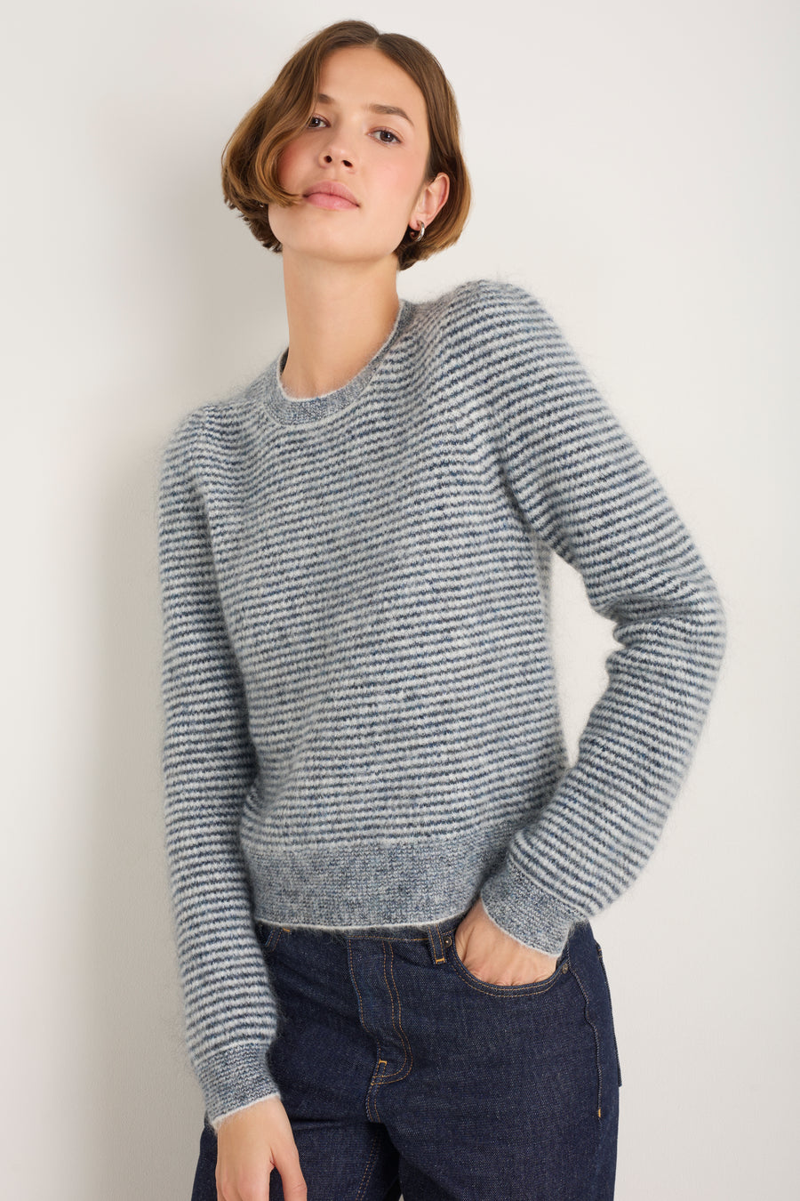 Phoebe Jumper - Midnight/Ivory Stripe