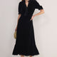 Phoebe Silk Velvet Dress - Black