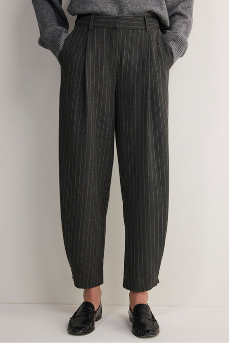 Pina Trouser - Charcoal Pinstripe