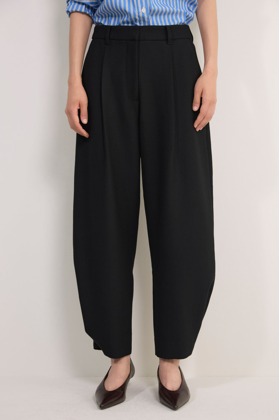 Pina Wool Blend Trouser - Black