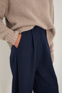 Pina Wool Blend Trouser - Midnight