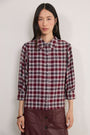 Pip Blouse - Plum Check