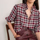 Pip Blouse - Plum Check