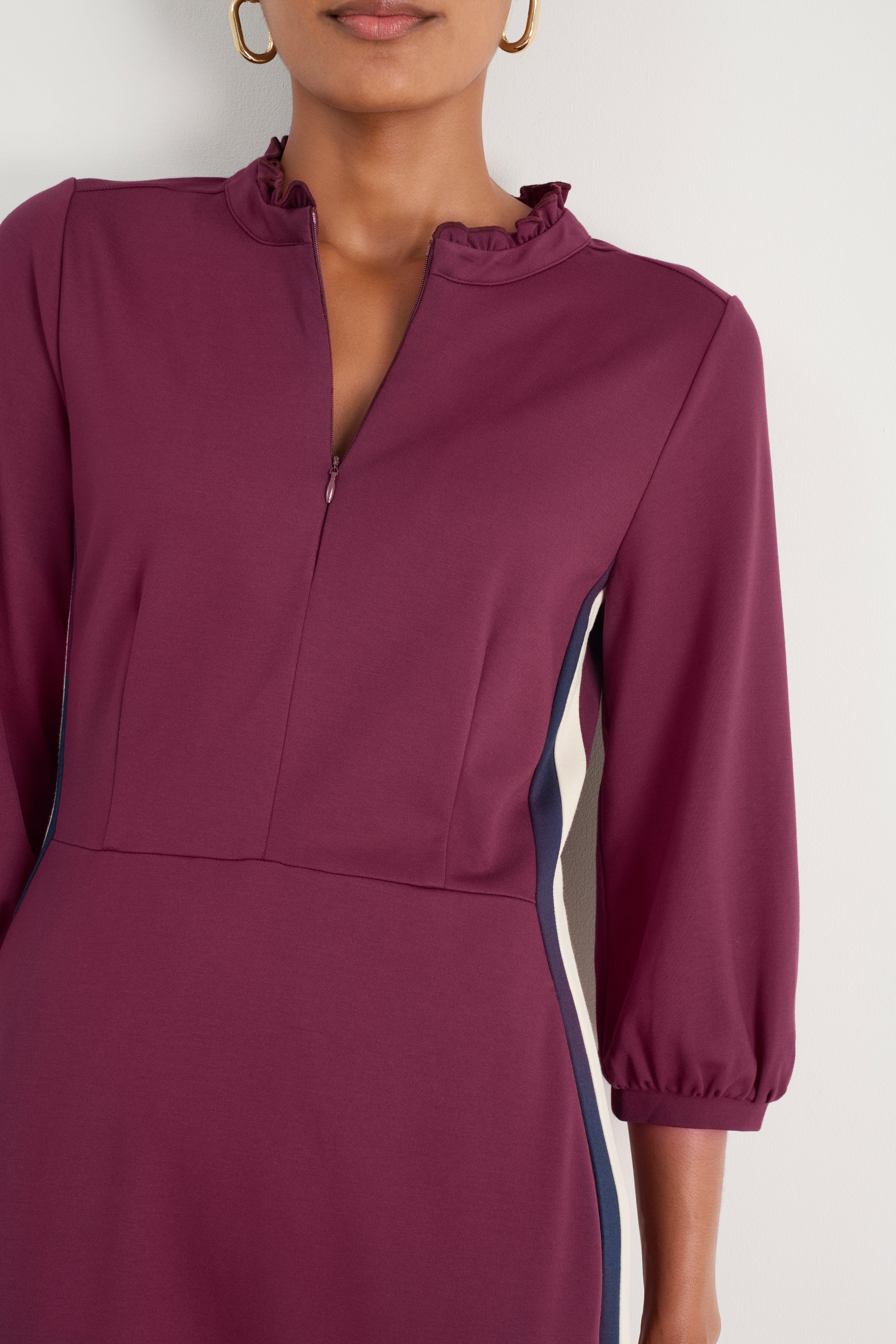 Pippa Ponte Dress - Deep Fig