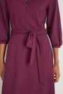 Pippa Ponte Dress - Deep Fig