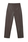 Lyra Slim Leg Faux Leather Trouser - Cocoa