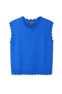 Fleurine Scallop Tank - Cobalt Blue