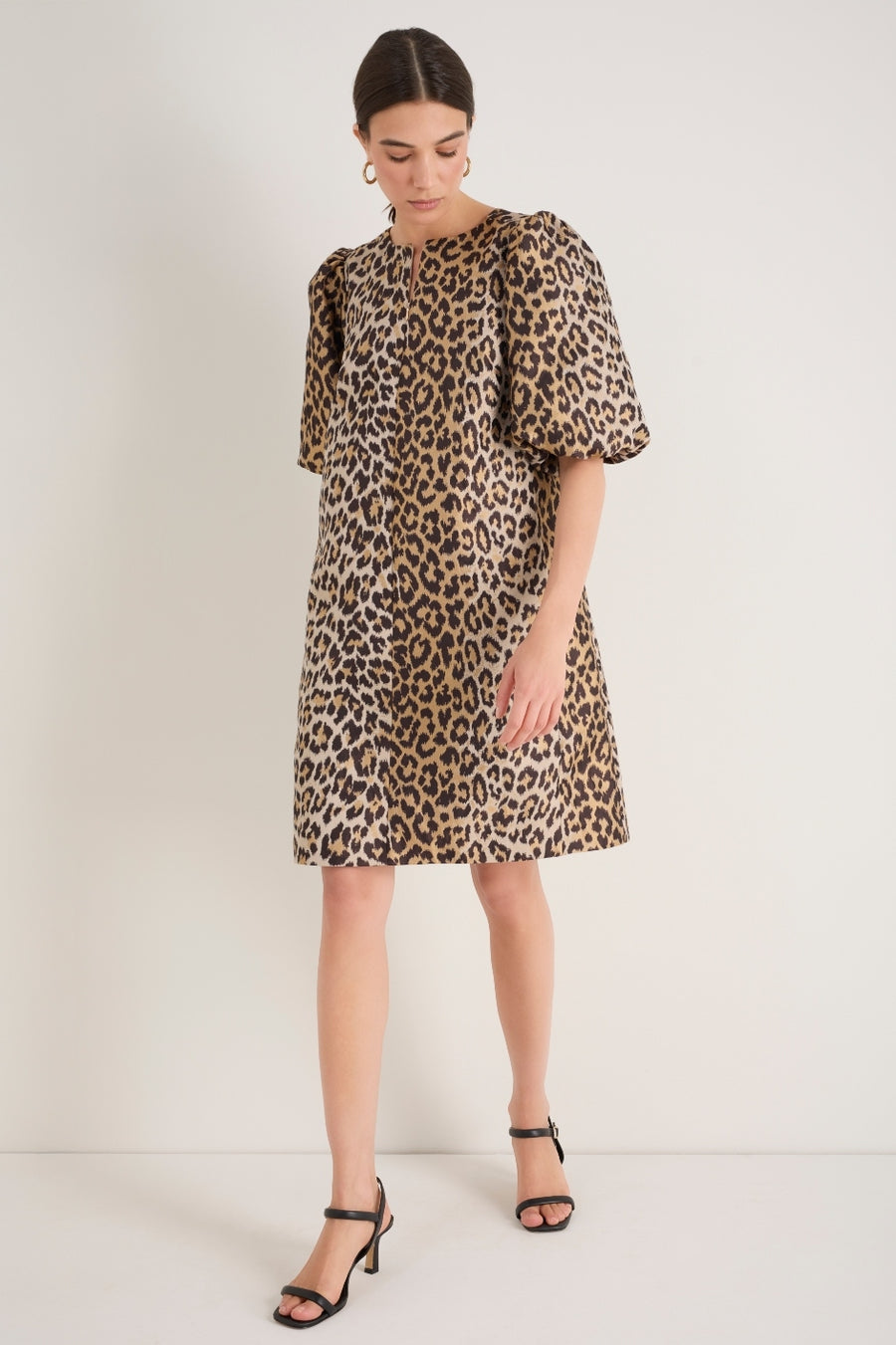 Remy Dress - Leopard Jacquard