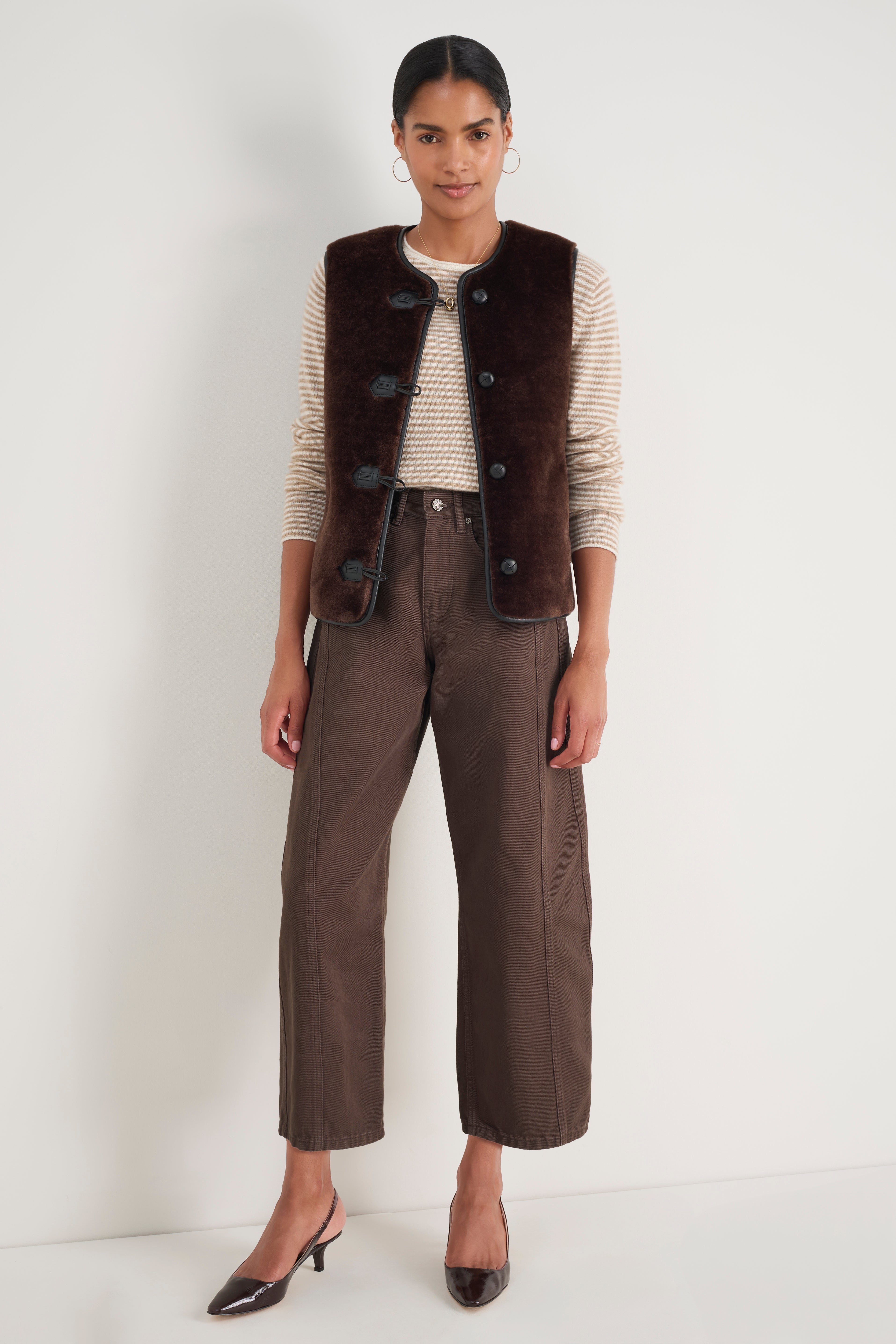 Carina Duffle Gilet - Cocoa