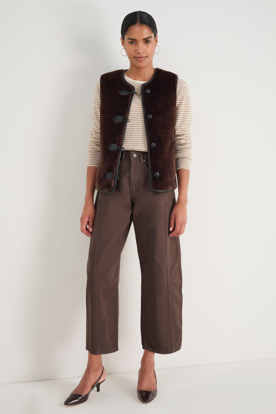 Carina Duffle Gilet - Cocoa