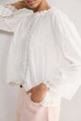 Renee Blouse - White Embroidered