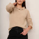 Renee Cashmere Ruffle Neck Jumper - Oat Sparkle