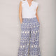 Rhona Trouser - Blue Ikat