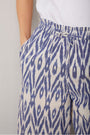 Rhona Trouser - Blue Ikat