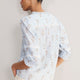Riley Blouse - Blue/Ivory Stripe Floral