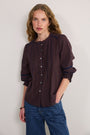 Riley Blouse - Midnight/Cocoa Check