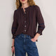 Riley Blouse - Midnight/Cocoa Check