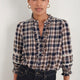 Riley Blouse - Tan/Midnight Check