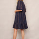 Riley Dress - Midnight/Multi Stripe