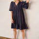 Riley Dress - Midnight/Multi Stripe