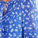 Riley Silk Blend Blouse - Cobalt Spaced Poppy