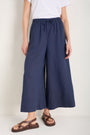 Romy Pull On Linen Culotte - Midnight