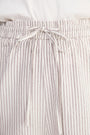 Romy Pull On Seersucker Culotte - Cocoa/Ecru Stripe
