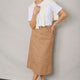 Rosalie Skirt - Tan Stripe