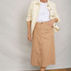 Rosalie Skirt - Tan Stripe