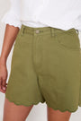 Ruby Scallop Short - Khaki