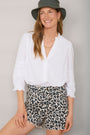 Ruby Scallop Short - Multi Leopard