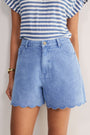 Ruby Soft Scallop Short - Washed Blue
