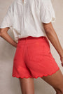 Ruby Soft Scallop Short - Red