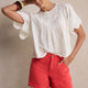 Ruby Soft Scallop Short - Red
