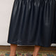 Saskia Faux Leather Skirt - Blue/Black