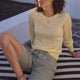 Fleurine Scallop Jumper - Buttermilk Yellow