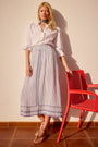 Sophia Skirt - Blue Stripe